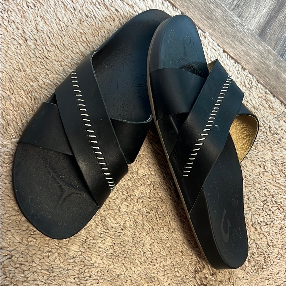 Olukai Kipe’a ‘Olu black sandal